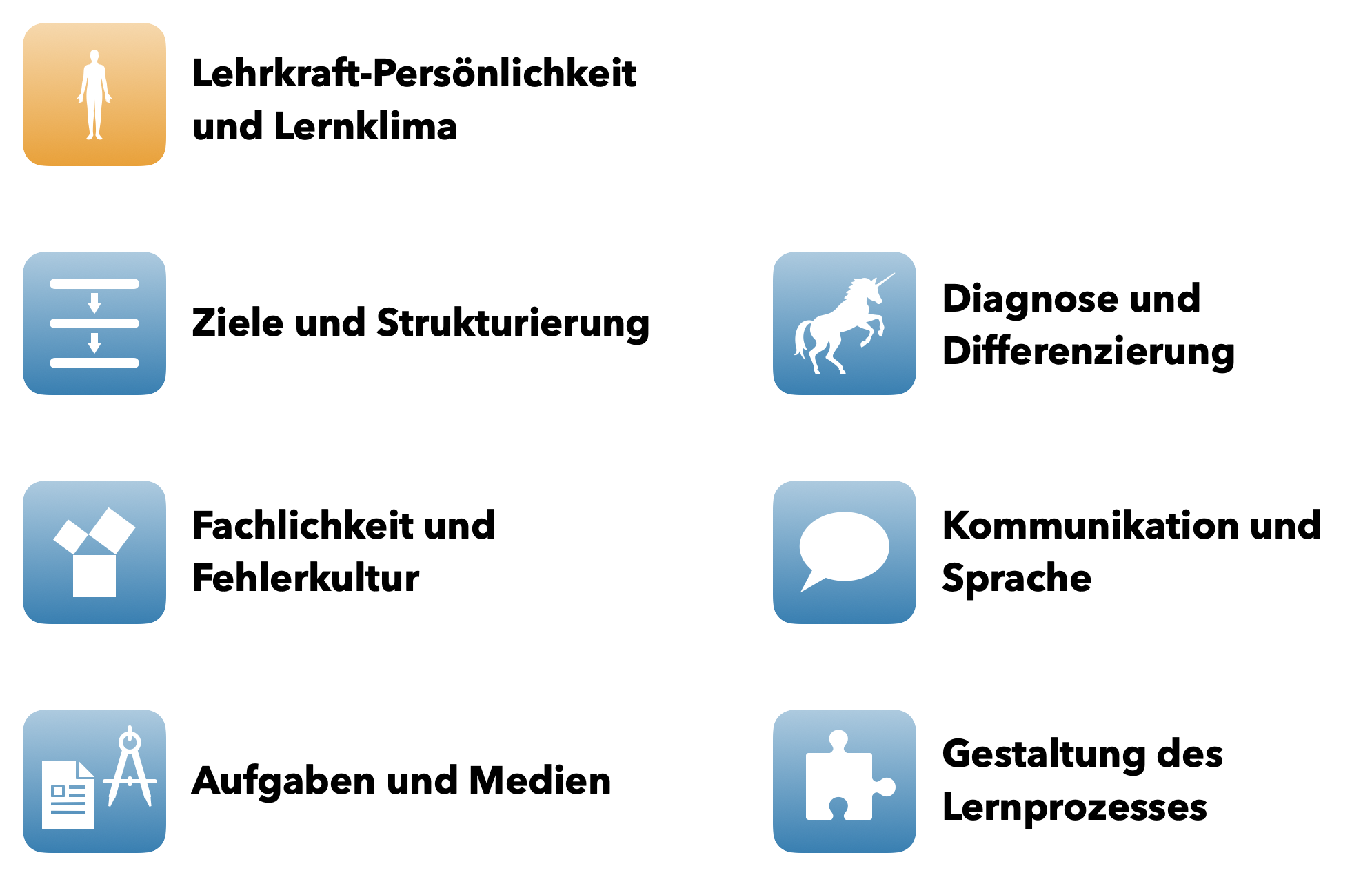 Empfohlende Beobachtungskategorien für die fachdidaktischen Tagespraktika